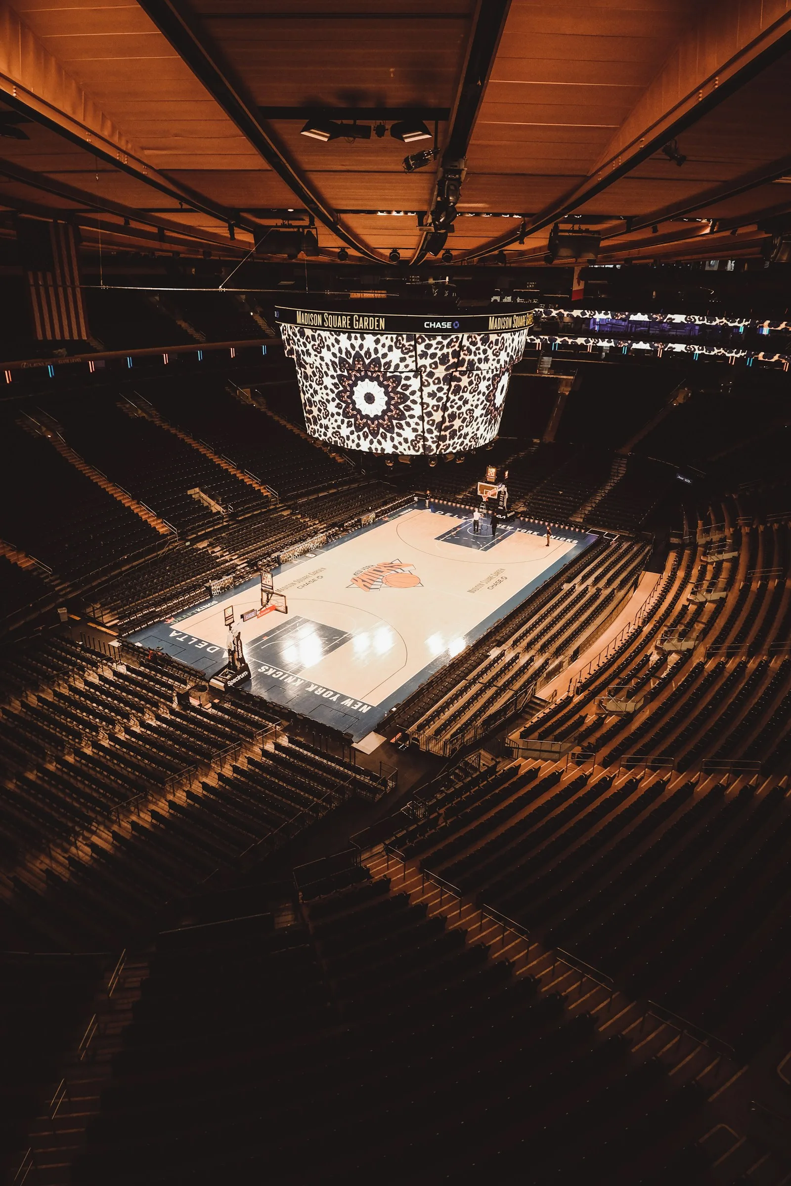 Basketball court at Madison Square Garden